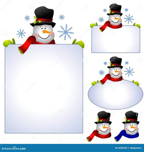 Snowman Clip Art Banners And Borders Royalty Free Stock Photo - Image ...