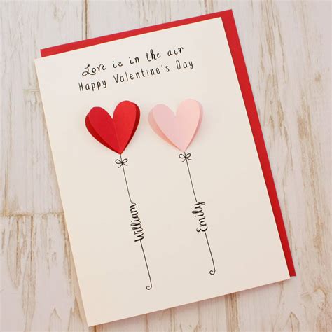 Personalised 3D Valentine's Day Card By The Little Paper Company | notonthehighstreet.com