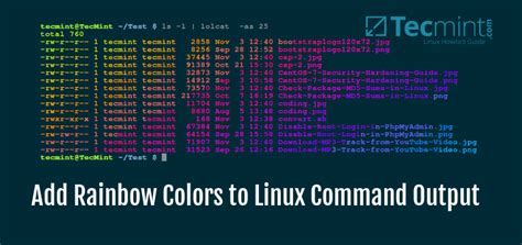 Add Rainbow Colors to Linux Command Output in Slow Motion