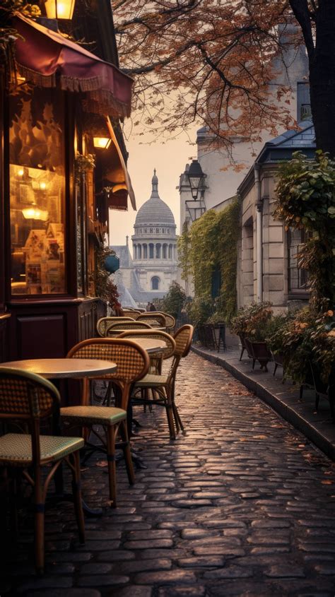 Montmartre, Paris, quiet café morning