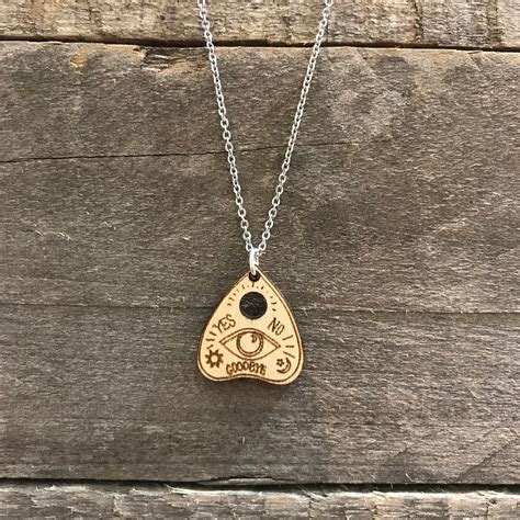 Ouija Planchette Wood Necklace | Etsy