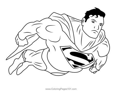 Superman Take Off Coloring Page for Kids - Free Superman Printable Coloring Pages Online for ...