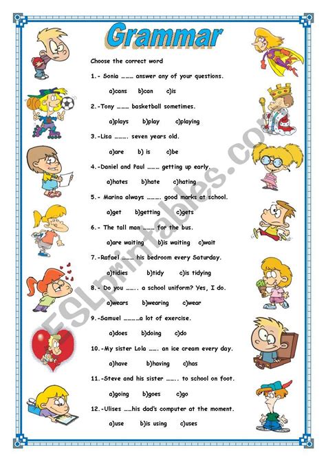 Practice English Grammar Exercises