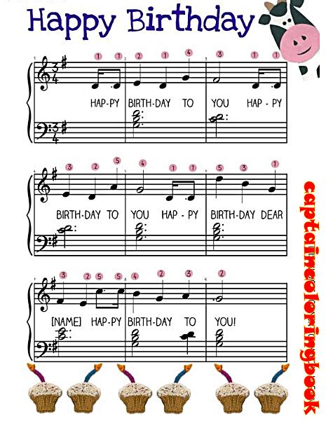 Kids Easy Piano Music and step by step lesson | Happy birthday piano, Happy birthday notes ...