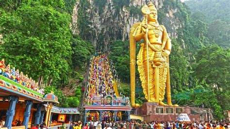 Batu Caves, Malaysia #BatuCaves is a limestone hill that has a series of caves & cave temples in ...