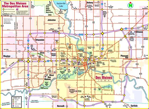 Des Moines area map - Ontheworldmap.com