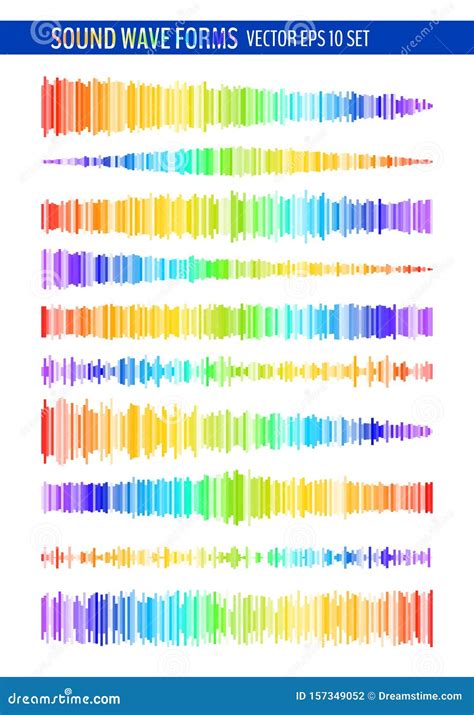 Colorful sound waves stock vector. Illustration of print - 157349052