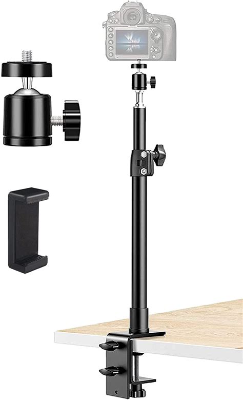 SHOPEE Camera Desk Mount Stand with 360° Rotatable Ball Head for DSLR ...