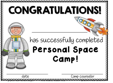 Who's Who and Who's New: Personal Space Camp | School counseling lessons, Space lessons, Space camp