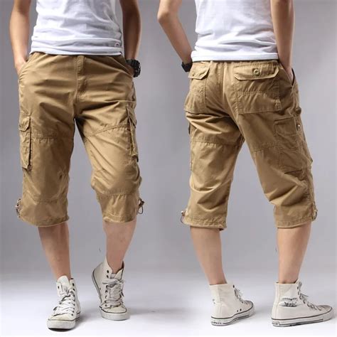 ICPANS Casual Shorts Regular Solid Pockets Khaki Black Cotton Shorts ...