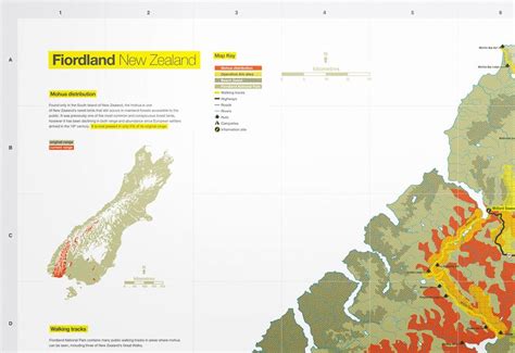 Fiordland National Park map key National Parks Map, Map Design ...