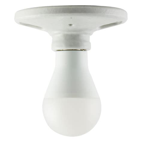 GE Medium Base Keyless White Porcelain Lampholder-18304 - The Home Depot