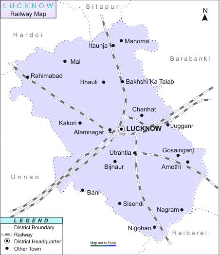 Rail-Map-india: Lucknow-railway-map