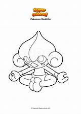 Dibujo Para Colorear Pokemon Meditite  Supercoloredcom sketch template