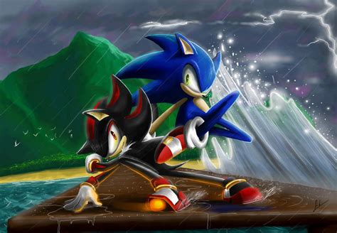 Sonic vs Shadow by FullRings on DeviantArt