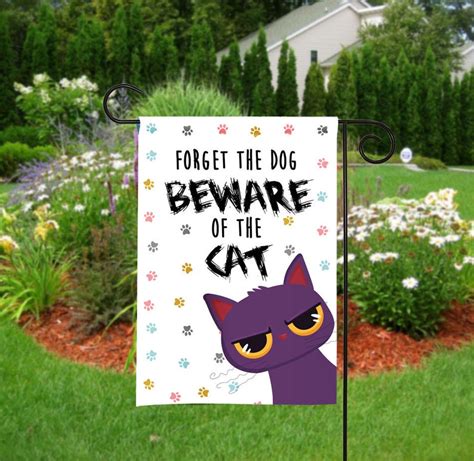 Personalized Cat Garden Flag Cat Flag Yard Flag Welcome - Etsy