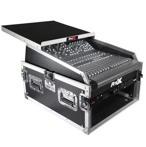 13U Top Mixer-DJ 6U Rack Combo Flight Case W-Laptop Shelf | ProX Live ...