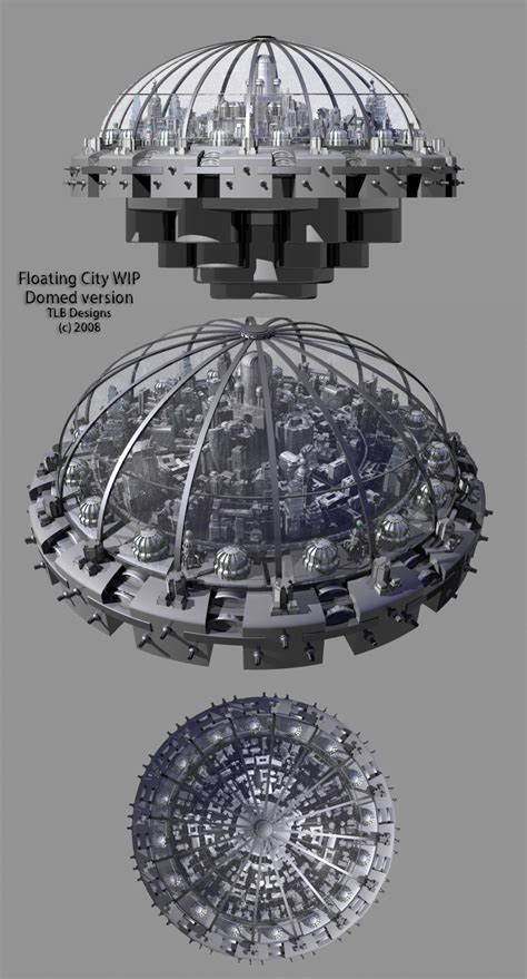 Floating City - Domed version by TLBKlaus on DeviantArt