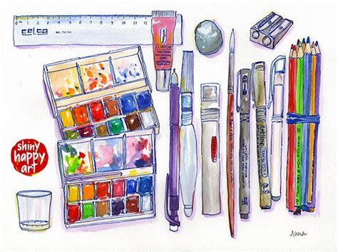 Watercolor Art Supplies at PaintingValley.com | Explore collection of ...