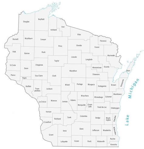 Map of Wisconsin - Cities and Roads - GIS Geography