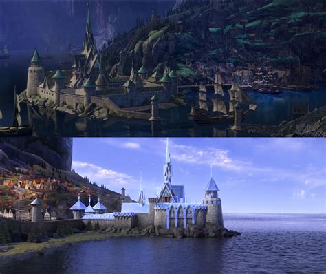 The evolution of animation #1 - Arendelle Castle : r/Frozen