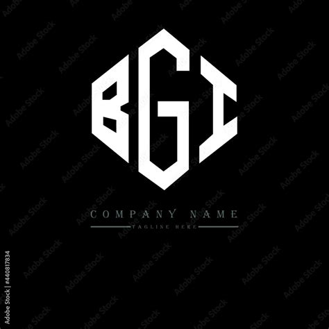 BGI letter logo design with polygon shape. BGI polygon logo monogram ...