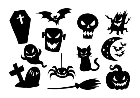 Halloween Icons Vector 161415 Vector Art at Vecteezy