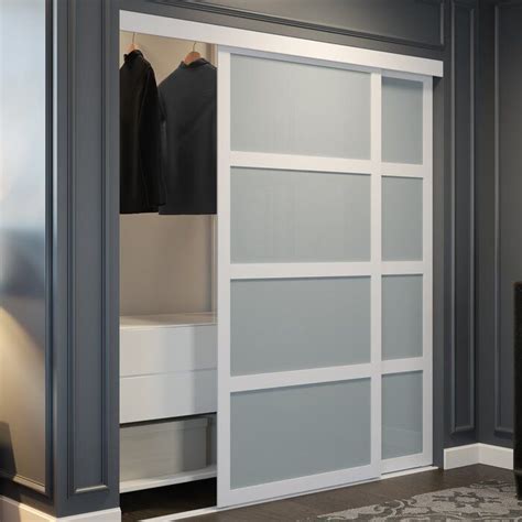 Renin Frosted Glass Sliding Closet Door & Reviews | Wayfair | Garderobe