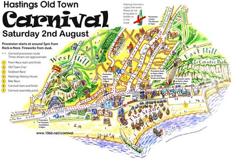 Hastings Old Town Carnival Map