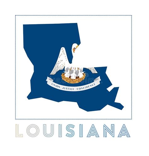 Louisiana Logo. Map of Louisiana with Us State. Stock Vector - Illustration of democrat ...