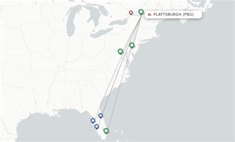 Direct (non-stop) flights from Plattsburgh (PBG) - FlightsFrom.com