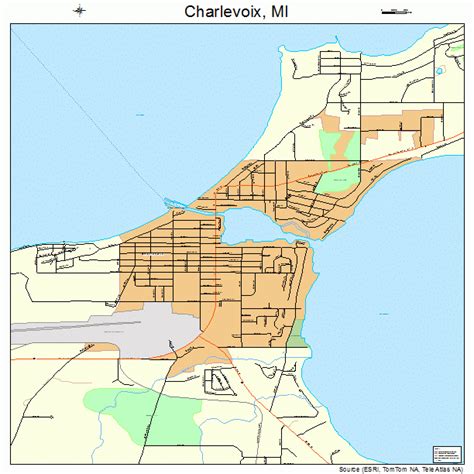 Charlevoix Michigan Street Map 2614780