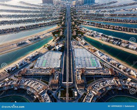 L'isola Di Palma Nella Vista Aerea Del Dubai Fotografia Stock - Immagine di paesaggio, aereo ...