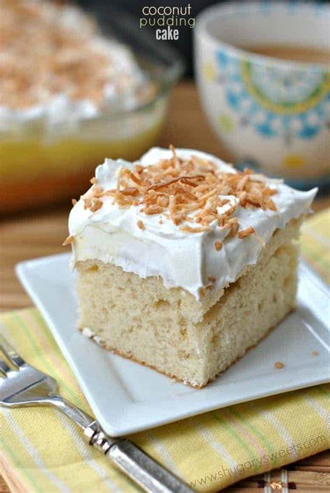 Coconut Pudding Cake - Shugary Sweets