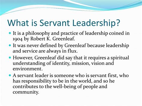 PPT - Servant Leadership PowerPoint Presentation, free download - ID:3103253