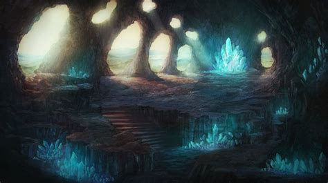 Crystal Cave | Fantasy landscape, Crystal cave, Fantasy artwork