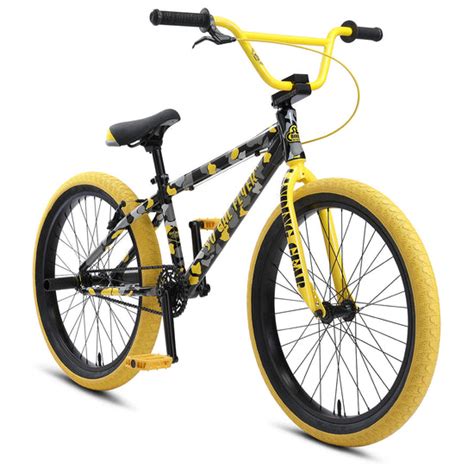 SE So Cal Flyer 24-inch BMX Freestyle Bike-Yellow Camo | J&R Bicycles — J&R Bicycles, Inc.