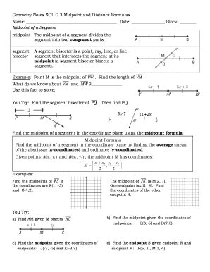 Midpoint And Distance Formula Worksheet Pdf - Fill and Sign Printable Template Online