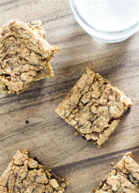 Peanut Butter Oatmeal Raisin Cookie Bars – Wee Little Vegans