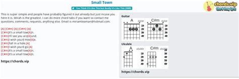 Chord: Small Town - Mirah,Corey Crowder - tab, song lyric, sheet, guitar, ukulele | chords.vip