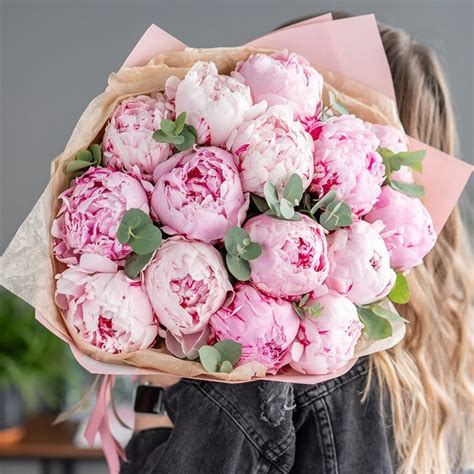 15 Pink Peony - Local Florist Istanbul - Send Flower- Same Day Delivery -Live Support