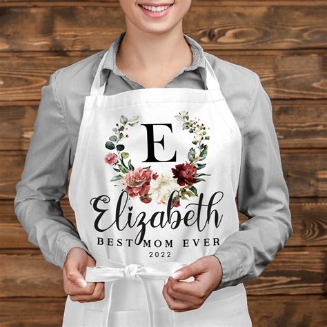 Personalized Apron, Custom Aprons for Women, Gift for Chef, Hostess Gift, Cooking Apron With ...