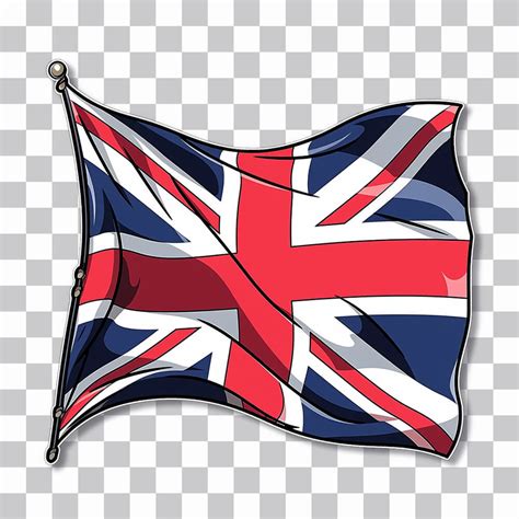 Aesthetic Great Britain Flag Sticker - Digital PNG Download