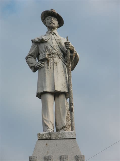 Monument with statue of Confederate soldier, Clarksville - The Portal to Texas History