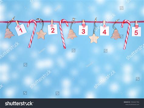 15 Part Advent Calendar Sheets Numbers Stock Photo 1554441782 ...