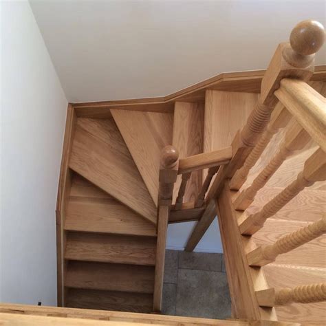 Oak Double Winder Stairs with Oak Barley Twist [SSODWB] - £0.00 : Shaw Stairs Ltd | Winder ...