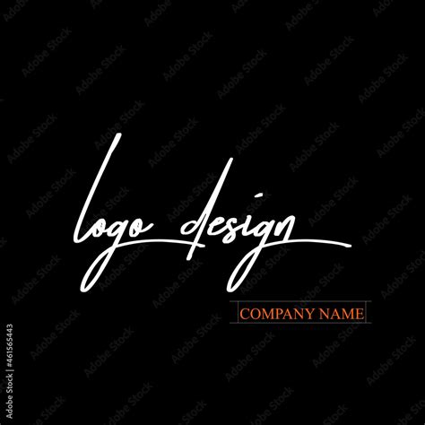 logo design, signature logo. Stock Illustration | Adobe Stock