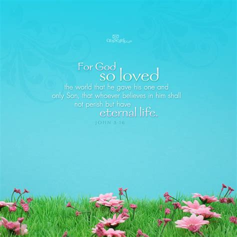 John 3:16 - Bible Verses and Scripture Wallpaper for Phone or Computer