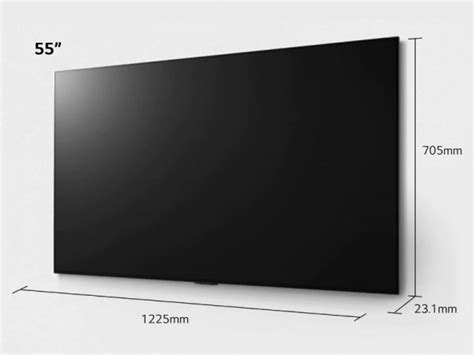 Kích thước tivi 55 inch Samsung, LG, Sony, TCL chiều dài, rộng và cao.