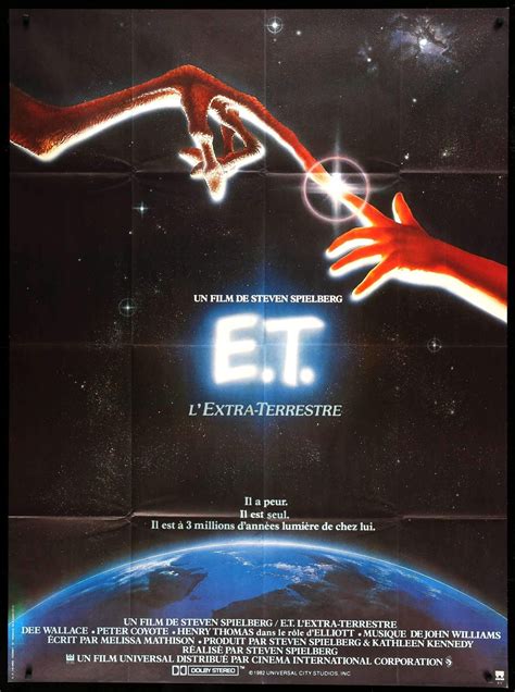 E.T. The Extra Terrestrial (1982) Original French Grande Movie Poster - Original Film Art ...